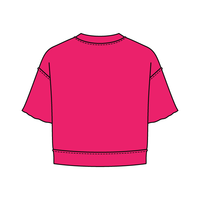 Women's Short Sleeve Reverse French Terry Crop Tee
