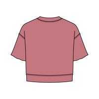 Women's Short Sleeve Reverse French Terry Crop Tee