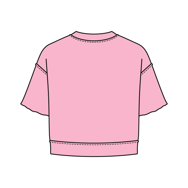 Women's Short Sleeve Reverse French Terry Crop Tee