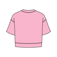 Women's Short Sleeve Reverse French Terry Crop Tee