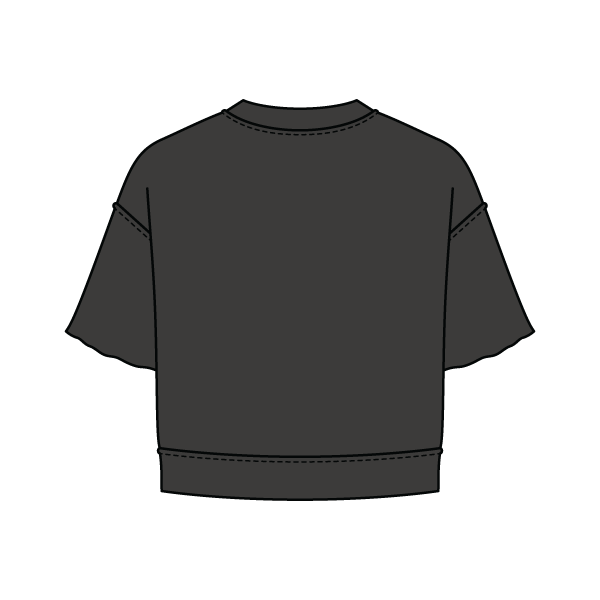 Women's Short Sleeve Reverse French Terry Crop Tee