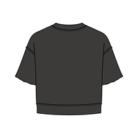 Women's Short Sleeve Reverse French Terry Crop Tee