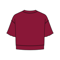 Women's Short Sleeve Reverse French Terry Crop Tee