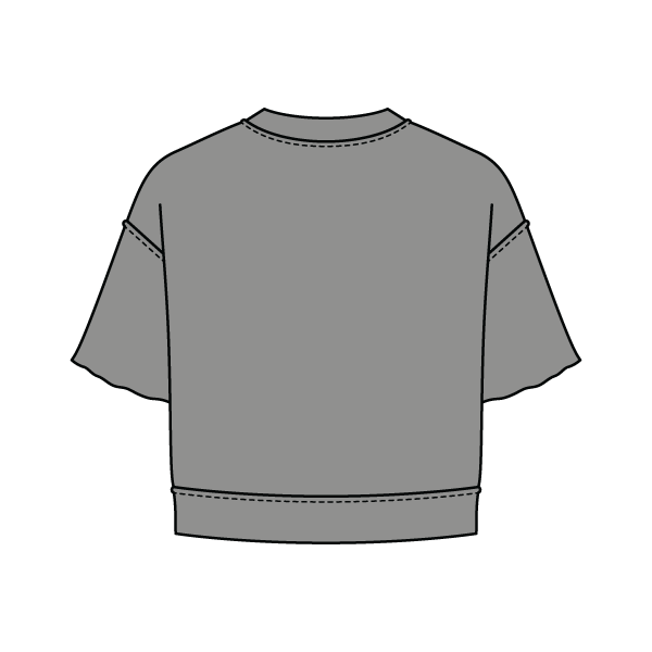 Women's Short Sleeve Reverse French Terry Crop Tee