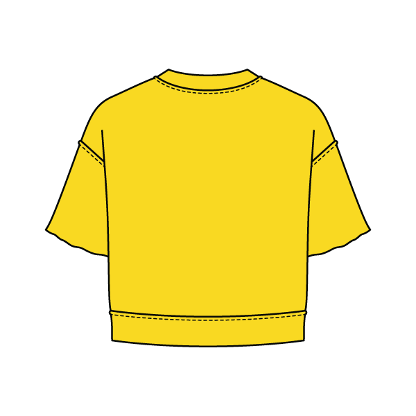 Women's Short Sleeve Reverse French Terry Crop Tee