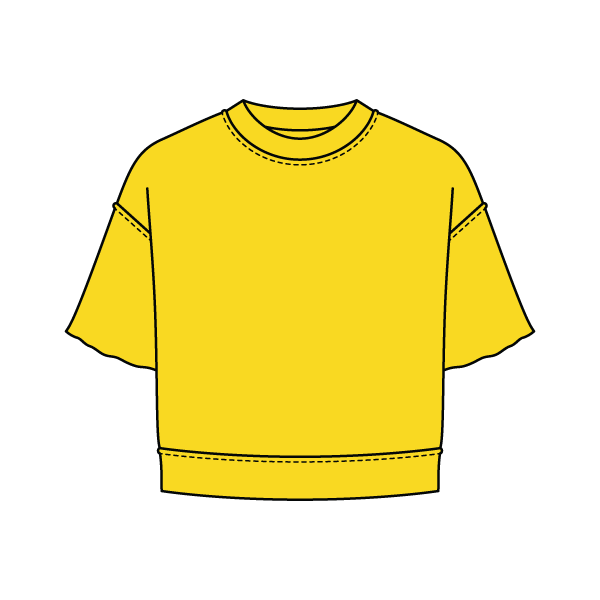Women's Short Sleeve Reverse French Terry Crop Tee