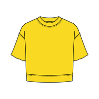 Women's Short Sleeve Reverse French Terry Crop Tee