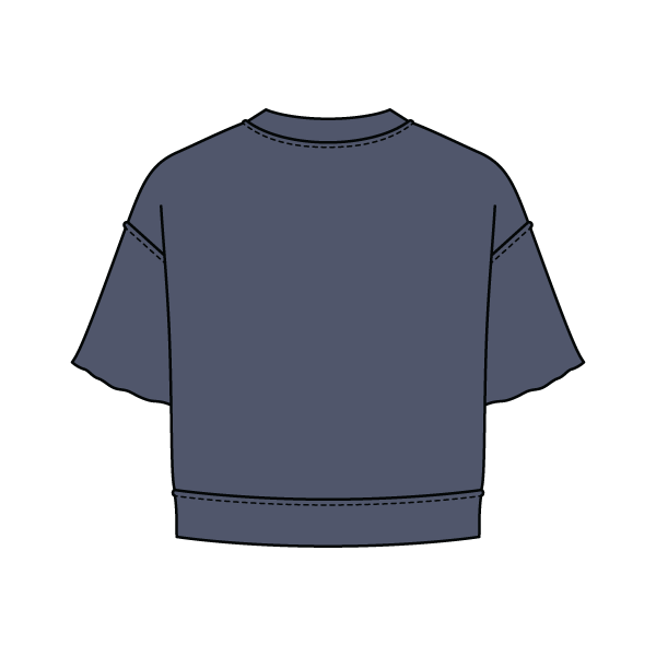 Women's Short Sleeve Reverse French Terry Crop Tee
