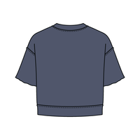 Women's Short Sleeve Reverse French Terry Crop Tee