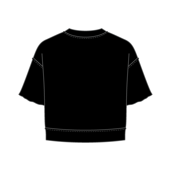 Women's Short Sleeve Reverse French Terry Crop Tee