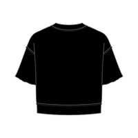 Women's Short Sleeve Reverse French Terry Crop Tee