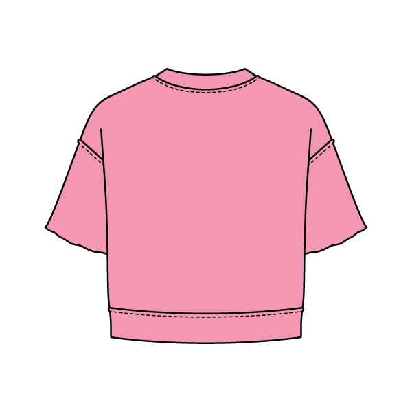 Women's Short Sleeve Reverse French Terry Crop Tee