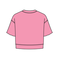 Women's Short Sleeve Reverse French Terry Crop Tee