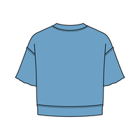 Women's Short Sleeve Reverse French Terry Crop Tee