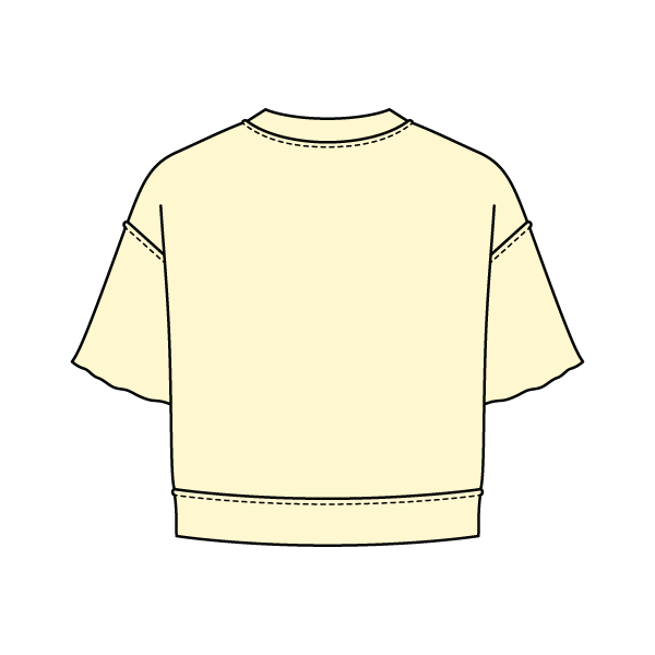 Women's Short Sleeve Reverse French Terry Crop Tee