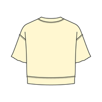 Women's Short Sleeve Reverse French Terry Crop Tee