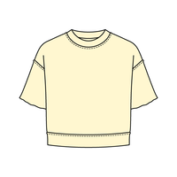Women's Short Sleeve Reverse French Terry Crop Tee