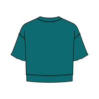 Women's Short Sleeve Reverse French Terry Crop Tee
