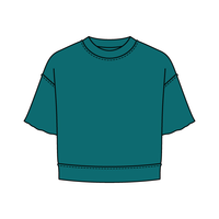 Women's Short Sleeve Reverse French Terry Crop Tee