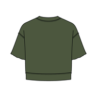 Women's Short Sleeve Reverse French Terry Crop Tee