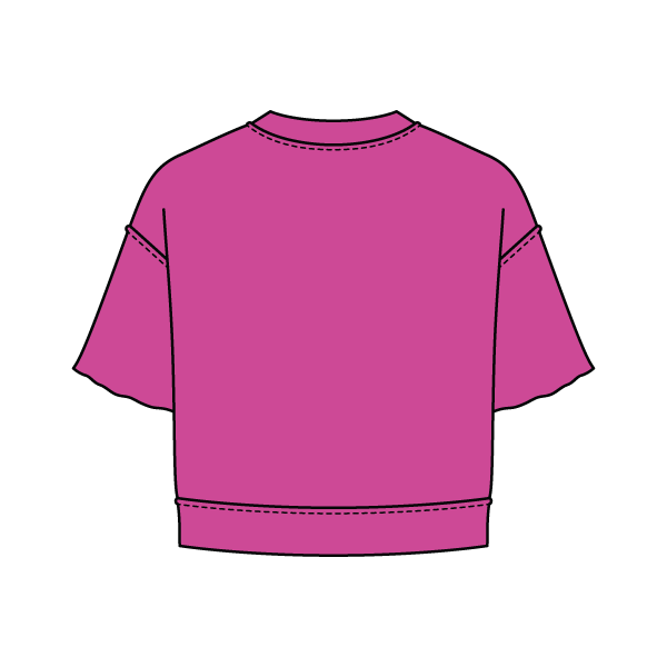 Women's Short Sleeve Reverse French Terry Crop Tee