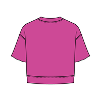 Women's Short Sleeve Reverse French Terry Crop Tee