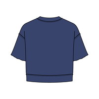 Women's Short Sleeve Reverse French Terry Crop Tee