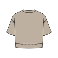 Women's Short Sleeve Reverse French Terry Crop Tee