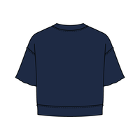 Women's Short Sleeve Reverse French Terry Crop Tee