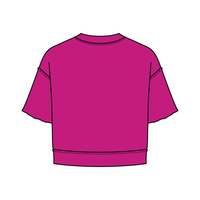 Women's Short Sleeve Reverse French Terry Crop Tee