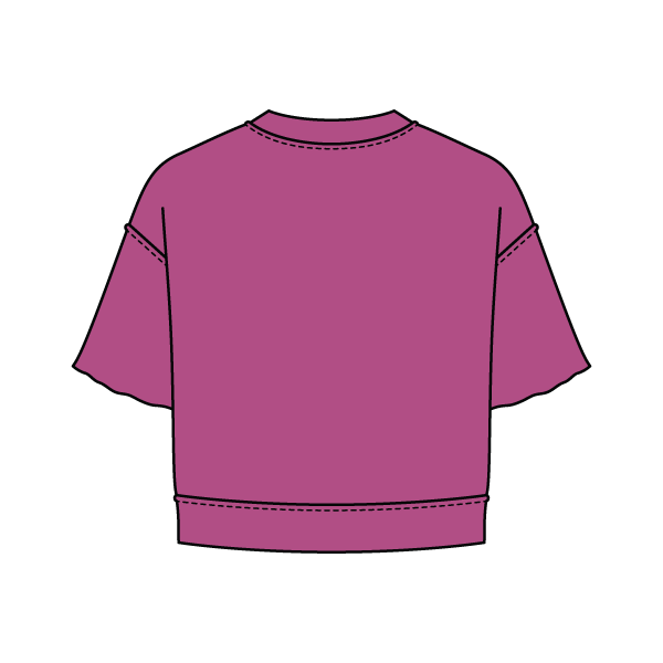 Women's Short Sleeve Reverse French Terry Crop Tee