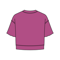 Women's Short Sleeve Reverse French Terry Crop Tee