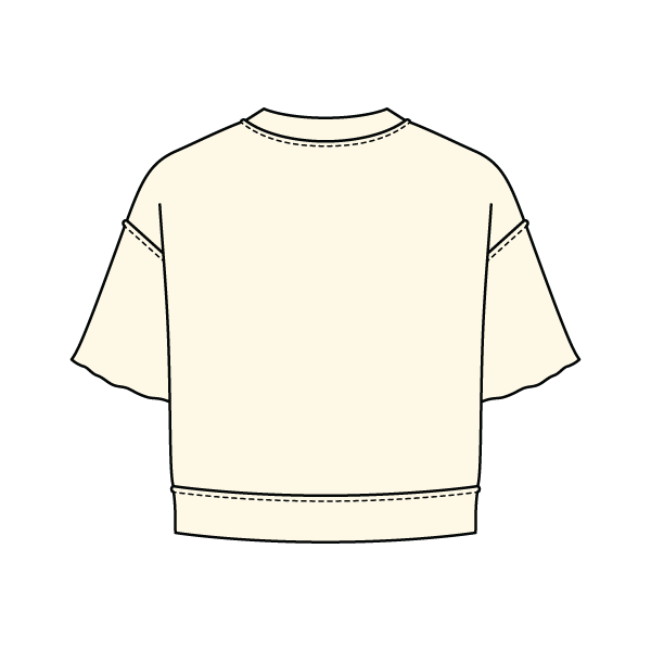 Women's Short Sleeve Reverse French Terry Crop Tee