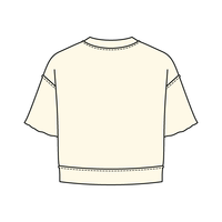 Women's Short Sleeve Reverse French Terry Crop Tee