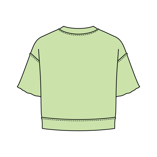 Women's Short Sleeve Reverse French Terry Crop Tee