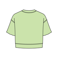 Women's Short Sleeve Reverse French Terry Crop Tee