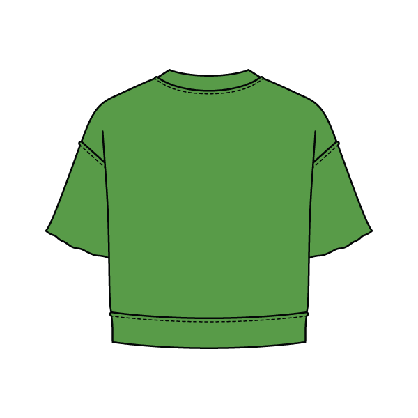 Women's Short Sleeve Reverse French Terry Crop Tee