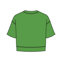 Women's Short Sleeve Reverse French Terry Crop Tee
