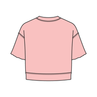 Women's Short Sleeve Reverse French Terry Crop Tee