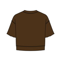 Women's Short Sleeve Reverse French Terry Crop Tee