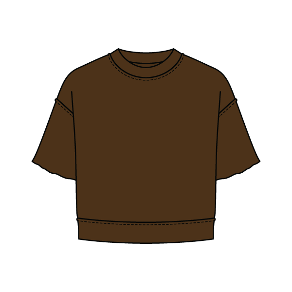 Women's Short Sleeve Reverse French Terry Crop Tee