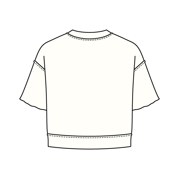 Women's Short Sleeve Reverse French Terry Crop Tee