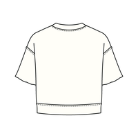 Women's Short Sleeve Reverse French Terry Crop Tee