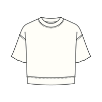 Women's Short Sleeve Reverse French Terry Crop Tee
