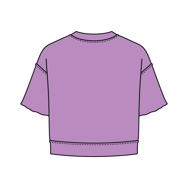 Women's Short Sleeve Reverse French Terry Crop Tee