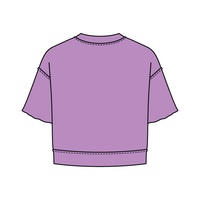 Women's Short Sleeve Reverse French Terry Crop Tee