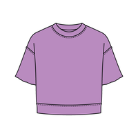 Women's Short Sleeve Reverse French Terry Crop Tee