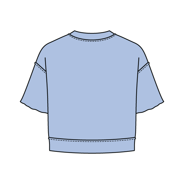 Women's Short Sleeve Reverse French Terry Crop Tee