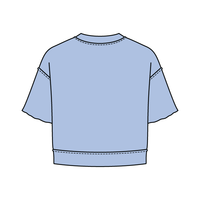 Women's Short Sleeve Reverse French Terry Crop Tee