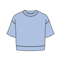 Women's Short Sleeve Reverse French Terry Crop Tee